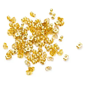100pcs gold stainless steel butterfly earring backs diy jewelry findings making supplies