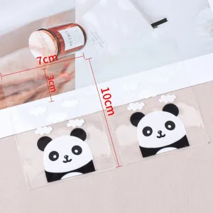 Cute Panda OPP Self-Sealing Bag Clear Cookie Jewelry Packaging Pouch Wholesale Pack