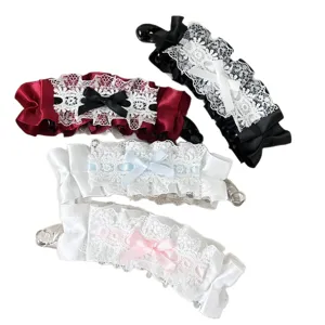Pinza de plátano con lazo de encaje Lolita dulce accesorio para el cabello de mujer principal
