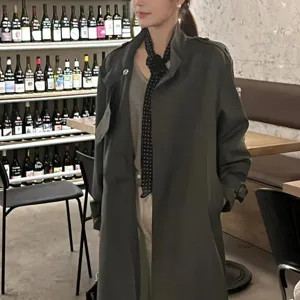 Chic polka dot thin neck scarf trendy Y2K style ribbon accessory for women fashion daily wear