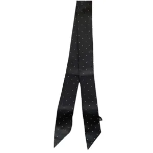 Ruban twilly en satin noir avec strass pour décoration de cheveux et sac vue principale
