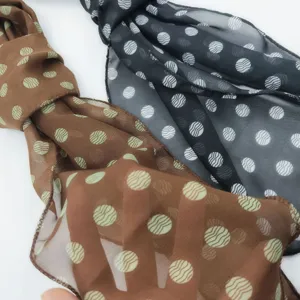 Women chiffon polka dot scarf lightweight breathable spring fashion elegant neck scarf wrap apparel