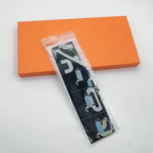 Elegante bufanda twilly de seda para decoración de asa de bolso accesorio de mujer.