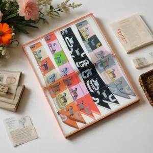 Pañuelo de seda Twilly lujoso para decoración de asa de bolso cinta larga elegante