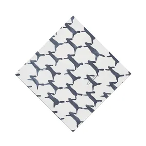 Set de table en tissu motif lapin style nordique et tapis d isolation thermique pour repas.