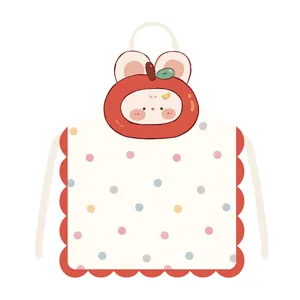 Cute fruit animal shaped kitchen apron, adult sleeveless anti-fouling cooking fabric work wear.
