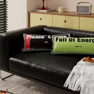 Creative battery design long throw pillow for sofa and office chair comfort support.