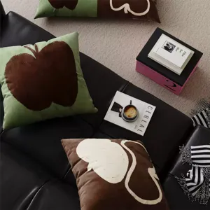 Funda de cojin con patron de fruta retro elegante para sofa de sala y cama de dormitorio
