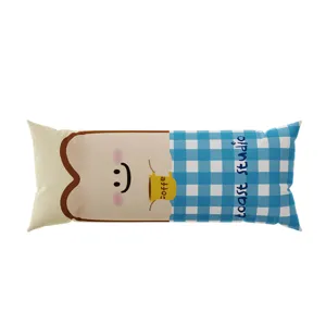 Niedliches Toast Langkoerperkissen fuer Sofa Cartoon Bettwaesche Kissen weich bequem