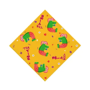 Cartoon printed insulation pad cute crocodile pattern heat resistant dining table coaster mat