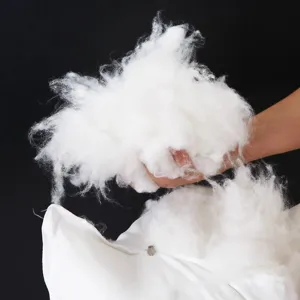 High elasticity down cotton filling material, fluffy white stuffing for long pillow core.