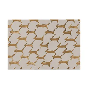 Set de table en tissu style nordique tapis d'isolation thermique motif de lapin élégant