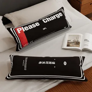 Creative battery cushion lumbar pillow for office chair and sofa nap long body pillow.