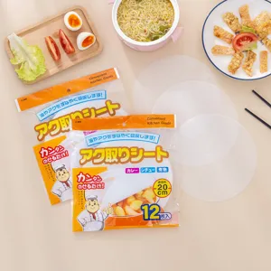 Papier absorbant l'huile de cuisine rond de qualité alimentaire pour soupe 12pcs outil de cuisson