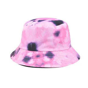 Chapeaubob coloré tie-and-dye pour hommes et femmes, chapeau de soleil hip-hop pour le printemps.