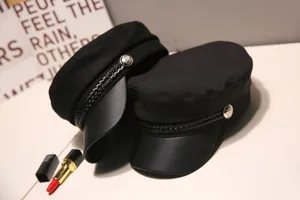 Women newsboy cap casual fashion retro black baker boy hat spring summer stylish visor