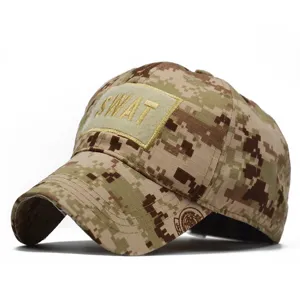 Camo baseball cap for men tactical SWAT embroidered military hat outdoor sun protection sunshade peak cap