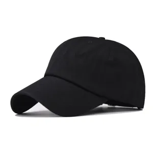 Classico berretto da baseball nero semplice per uomo e donna, cappello in cotone morbido traspirante.