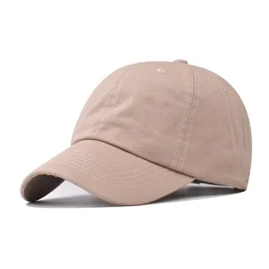 Berretto da baseball in cotone tinta unita per uomo e donna, cappello traspirante kaki.