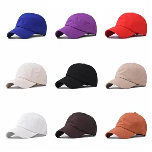 Cappellino da Baseball in Cotone Unisex Tinta Unita Traspirante Regolabile Tesa Curva Dad Hat Casual Sport Esterno Cappello da Sole