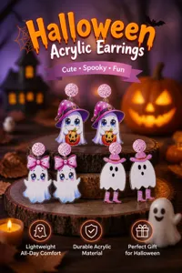 Halloween Acryl Ohrringe süße gruselige leichte langlebige Party Schmuck Geschenke
