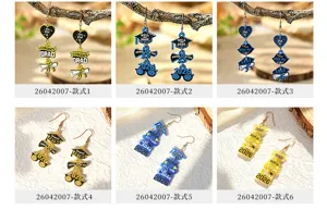 Boucles d'oreilles en acrylique de remise des diplômes 2026 bijoux de fête étudiants