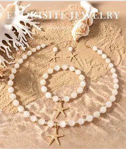 Sonne UV Farbwechsel Schmuck Set Damen ins Design Katzenauge Perlen Halskette Armband Ohrringe