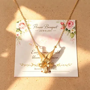 Stile INS Collana con Pendente a Bouquet di Fiori in Lega e Set di Orecchini Regalo di Gioielli Margherita di Moda per Donna