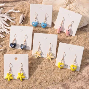 Ocean vakantie stijl keramische oren set met schattige hart zeester vis ontwerpen.