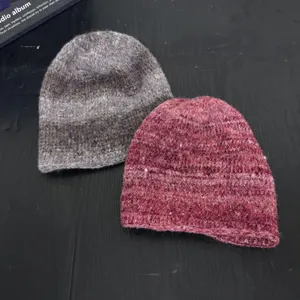Japanese slouchy knitted beanie winter warm pullover hat soft cozy fashion casual caps