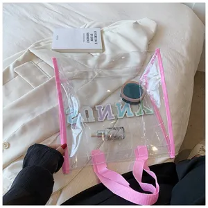 Transparente PVC Strandtasche große Jelly Tote Tasche Sommer transparente Handtasche für Damen