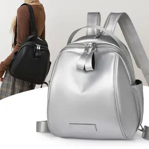 Women fashion shell backpack casual metallic rucksack stylish travel daypack bags