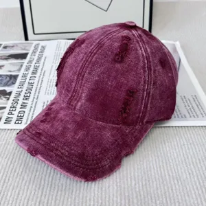 Casquette de baseball en velours vintage vieilli pour femmes et hommes, chapeau casual.