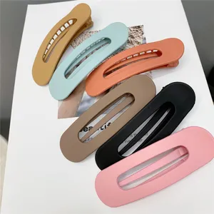 Matte Large Acrylic Hair Claw Clips Simple Hollow Hair Catch Barrettes Set for Women