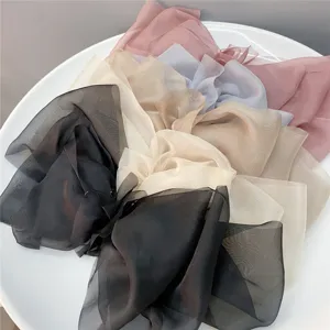Large mesh bow hair clip elegant multi-color spring clip for women fashion hair accessories