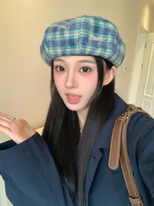 Béret écossais rétro japonais doux pour femmes, chapeau de printemps fin et polyvalent.