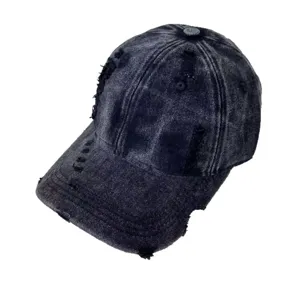 Casquette de baseball vintage délavée et déchirée pour hommes et femmes, chapeau de soleil.
