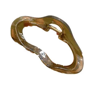 Transparent jelly cloud hair claw clip, irregular acrylic large hair catcher for women and girls styling.