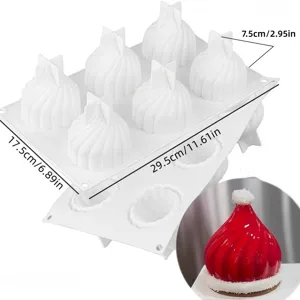 Weihnachten Weihnachtsmann Mousse Silikonform 6er DIY Schokolade Backen Dessertwerkzeug
