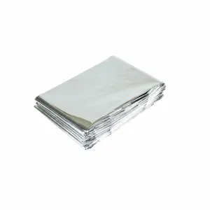 Zilveren nooddeken mylar thermische deken voor buiten camping wandelen survival eerste hulp.