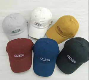 Classic embroidered baseball cap for men and women, featuring stylish ocean mountain graphic.