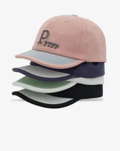 Korean style colorblock baseball cap with letter embroidery, short brim fashion hat for spring.