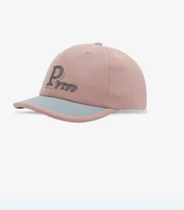 Korean style color-block P letter embroidered children's short brim baseball cap spring