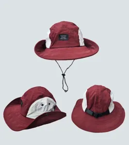 Color-block sun bucket hat for men and women, spring summer quick-dry breathable beach fishing hat.