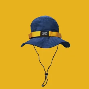 Chapeau bob assorti pour randonnée pêche en plein air protection solaire avec cordon et sangle