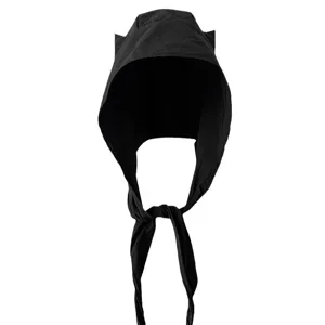 Black Y2K gothic little devil horn headscarf hat, summer dark style tie-up bonnet for women.
