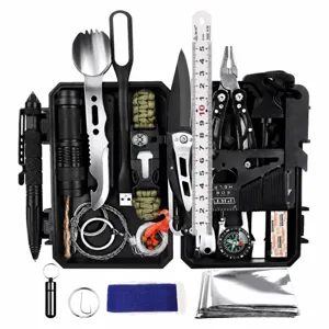 Outdoor Survival Equipment Tool Box Camping Emergency Gear Multi Functional Tactical Survival Kit For Hiking