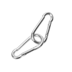 Verzinkter Eisen Karabinerhaken Gourd 5x50mm Federhaken Verbindungsring Detailansicht
