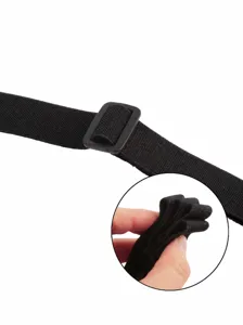 Elastic luggage strap with slider buckle for secure travel suitcase packing and bundling.