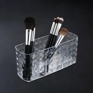 Transparenter Acryl Kosmetik Organizer Detail, praktischer Pinselbehaelter Box.